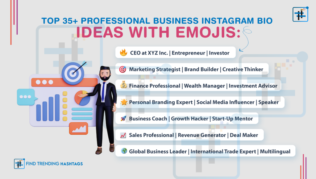 Top 35+ Professional business Instagram bio ideas with emojis: